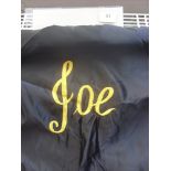 Boxing, Joe Calzaghe, a black 'seconds' ringside silk jacket, the reverse of which is embroidered in