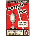 SCOTTISH CUP SEMI-FINAL 47 Official programme, Motherwell v Hibernian, 29/3/47, Scottish Cup Semi-