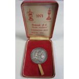 ARSENAL A limited edition silver boxed commemorative medal for the 1970/1 Double with certificate.