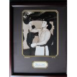 MUHAMMAD ALI Framed vintage photograph of Muhammad Ali hitting a punch-ball circa 1965 together with