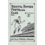 BRISTOL ROVERS - QPR 47 Bristol Rovers home programme v QPR, 15/2/47, pencil score, scorers, a few