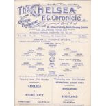 CHELSEA - CHARLTON 1934 Chelsea single sheet home programme v Charlton, 24/10/1934, London Challenge