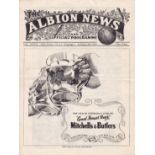 WEST BROM - WALSALL 45 West Brom home programme v Walsall, 3/2/45, score noted, slight folds,