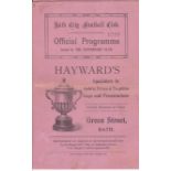 BATH CITY - CHARLTON 1933 CUP Bath City home programme v Charlton, 25/11/1933, FA Cup, the match