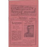 CHARLTON-SWANSEA 1922 Charlton home programme v Swansea, 21/1/1922, Third Division South and first