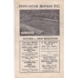 DONCASTER - NEW BRIGHTON 47 Doncaster home programme v New Brighton, 4/1/47 and a surprise for