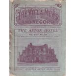 ASTON VILLA - ARSENAL 1927 Villa home programme v Arsenal, 10/9/1927, spine partly split, some