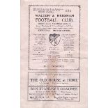 WALTON & HERSHAM-HENGELO F.O.B Walton and Hersham programme v Hengelo, 14/5/51, Festival of Britain,