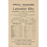 LEICESTER - NOTTM FOREST 48 Leicester four page home programme v Nottm Forest, 13/11/48, Division 2,