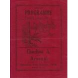 CHARLTON - ARSENAL 1936 Pirate programme, Charlton v Arsenal, 17/10/1936, four page issue, large