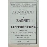 AMATEUR CUP SEMI 1947 Brentford programme issued for FA Amateur Cup Semi-Final, Barnet v