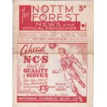 NOTTM FOREST - RACING CLUB MALINES F.O.B Nottingham Forest home programme v Racing Club Malines,