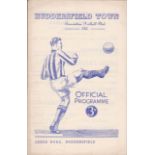 HUDDERSFIELD - STADE RENNAIS F.O.B Huddersfield home programme v Stade Rennais, 12/5/51, Festival of