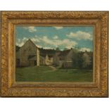 FRENCH SCHOOL: VILLAGE FARMHOUSE Oil on canvas, signed 'Daubigny' and indistinctly inscribed lower