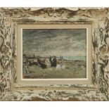 FRANÇOIS GALL (1912-1987): HONFLEUR Oil on board, signed 'F. Gall' and titled lower right. 7 1/2 x 9