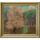 ATTRIBUTED TO FREMONT F. ELLIS (1897-1985): LANDSCAPE Oil on canvas, unsigned. 25 x 28 in., 31 x