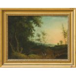 ENGLISH SCHOOL: LANDSCAPE Oil on board, unsigned. 12 x 16 in., 15 1/2 x 19 1/2 in. (frame).