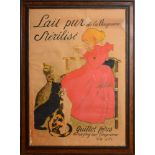 THÉOPHILE-ALEXANDRE STEINLEN (1859-1923): LAIT PUR STERILISÉ Lithographic poster in colors on wove