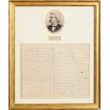 SAMUEL L. CLEMENS: LETTER TO JAMES R. OSGOOD DATED OCT. 4, 1881 Signed 'S.L. Clemens', framed with