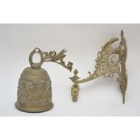 A Victorian Classical style brass bell a