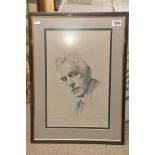 Pencil sketch of Boris Karloff signed By