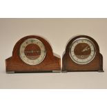 An Art Deco mantle clock and one other