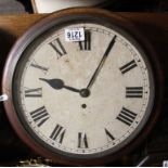 A 19th century mahogany wall clock with