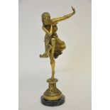 A fine quality Art Deco gilt bronze scul