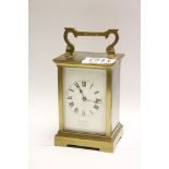 A brass cased carriage clock maker Wynne