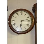 A 19th century mahogany wall clock fitte