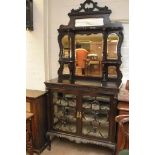 A late Victorian chiffonier display cabi