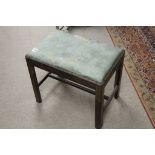 A George III mahogany stool of rectangul