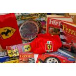 A small collection of Ferrari motor raci