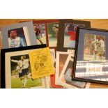 A collection of signed Football items in