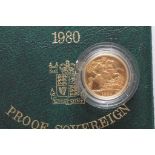 A Royal Mint 1980 gold proof full sovere