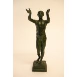 A 19th Century green patinated bronze of