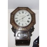 An Early Victorian wall clock the rosewo