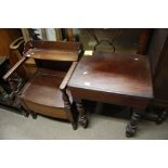 A Victorian mahogany commode and matchin