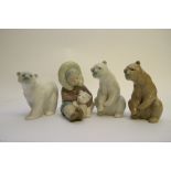 A collection of four Lladro figures comp