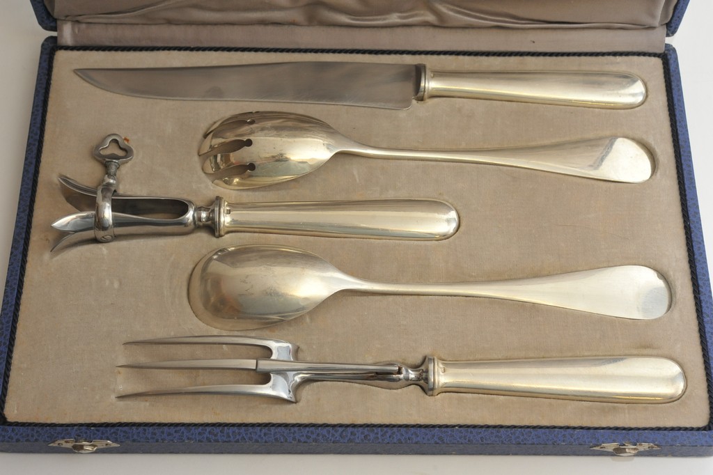 A French 5 piece silver cased carving se - Image 2 of 2