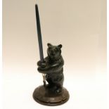 A Black Forest bear pen holder