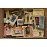 A box containing LLedo model cars and va