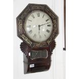 A 19th century wall clock fitted with a