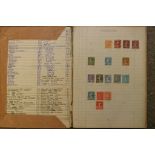 A stamp album containing early world sta