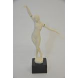 A fine quality Art Deco carved ivory fig