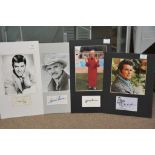 A collection of 4 signed and mounted mon