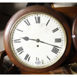 A 19th century mahogany wall clock fitte