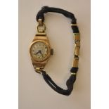 Withdrawn A lady's 9ct gold watch