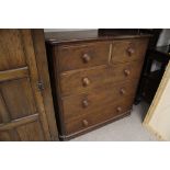 A Victorian mahogany chest of draws the