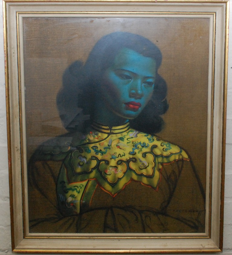 A framed Tretchikoff print of The Green